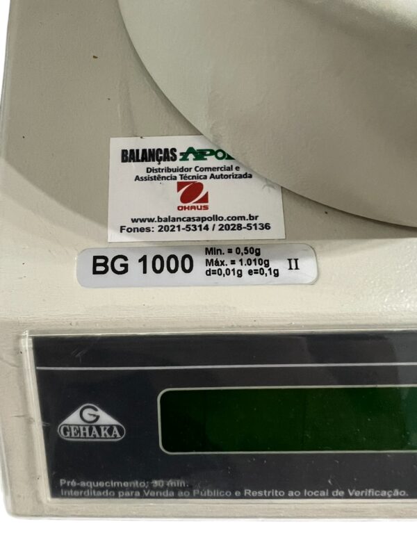 Balança Semi-Analítica Gehaka BG 1000 - Imagem 2