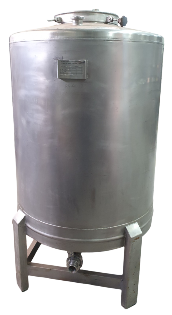 BIN Tanque em Aço Inox para Armazenamento de Líquidos - 1000 Litros